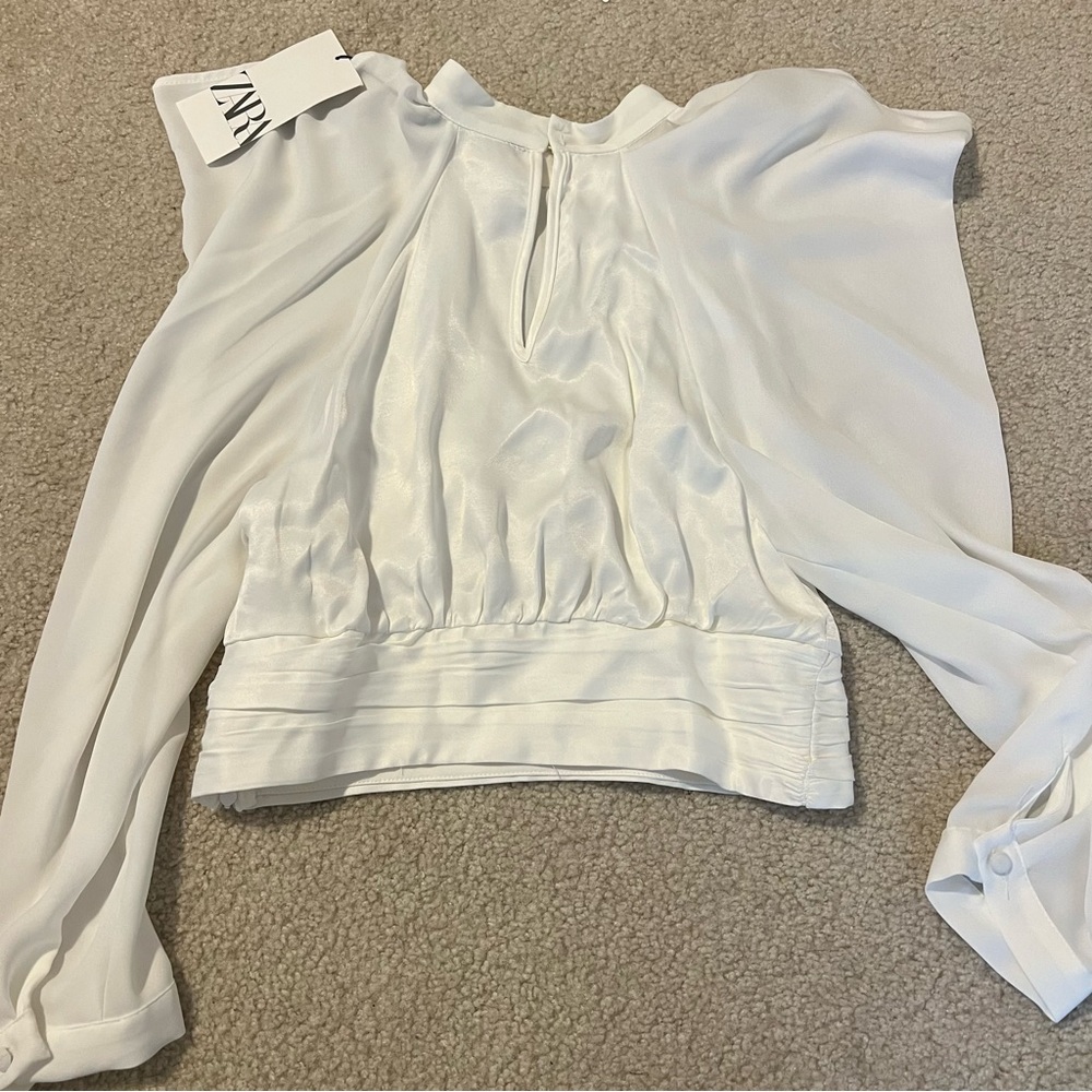ZARA blouse with openings at shoulders - Picture 12 of 12